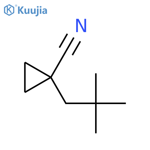 1-(2,2-dimethylpropyl)cyclopropane-1-carbonitrile structure