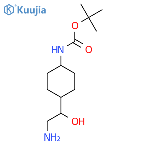 tert-butyl N-4-(2-amino-1-hydroxyethyl)cyclohexylcarbamate structure
