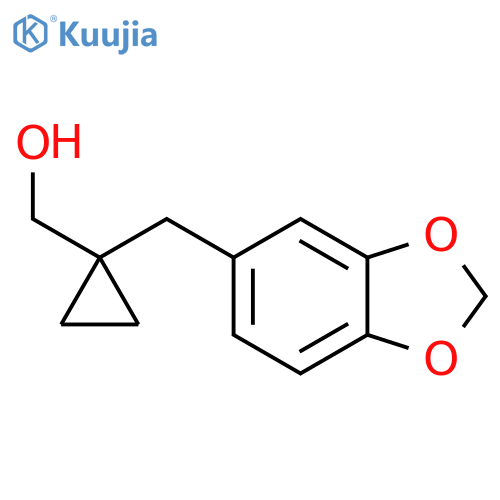 {1-(1,3-dioxaindan-5-yl)methylcyclopropyl}methanol structure
