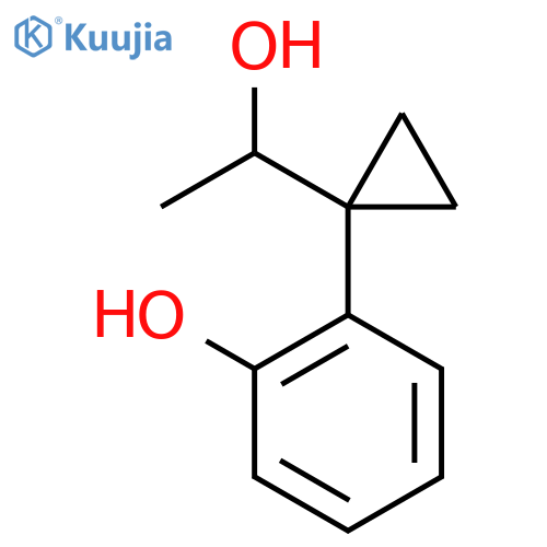 2-1-(1-hydroxyethyl)cyclopropylphenol structure