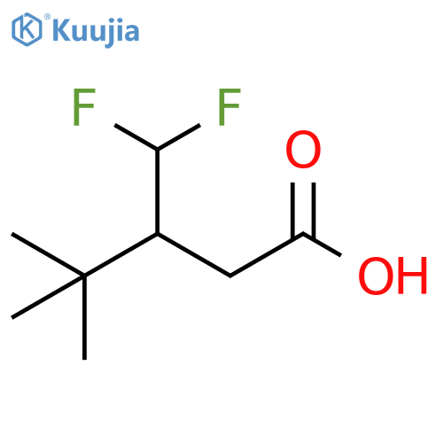 3-(difluoromethyl)-4,4-dimethylpentanoic acid structure