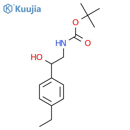 tert-butyl N-[2-(4-ethylphenyl)-2-hydroxyethyl]carbamate structure