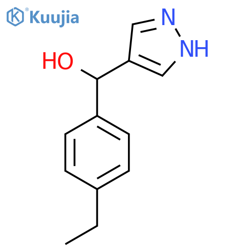 (4-ethylphenyl)(1H-pyrazol-4-yl)methanol structure