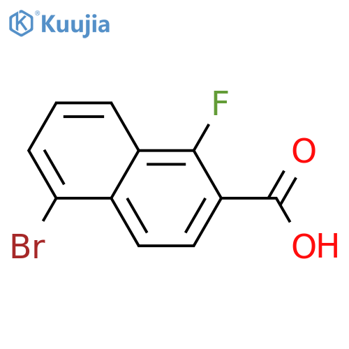 5-Bromo-1-fluoronaphthalene-2-carboxylic acid structure