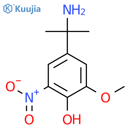 4-(2-aminopropan-2-yl)-2-methoxy-6-nitrophenol structure