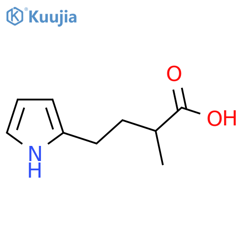 2-methyl-4-(1H-pyrrol-2-yl)butanoic acid structure