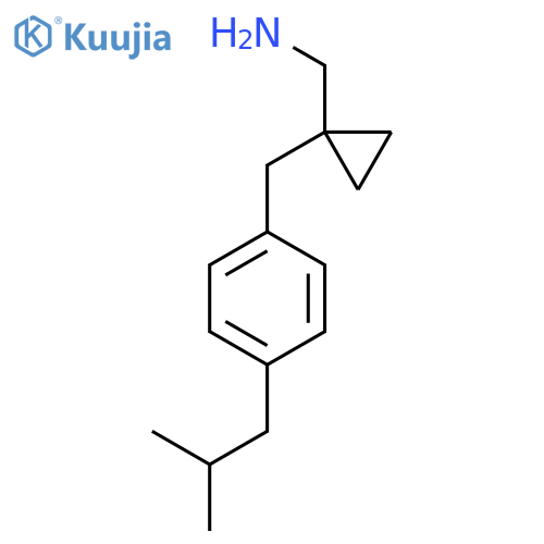 (1-{4-(2-methylpropyl)phenylmethyl}cyclopropyl)methanamine structure