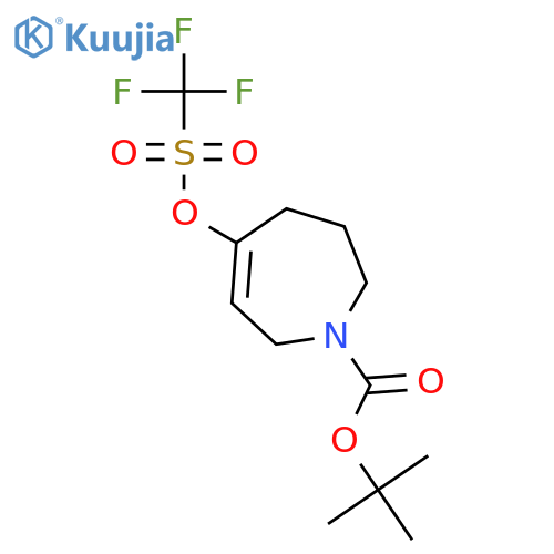 2,3,4,7-Tetrahydro-5-(trifluoromethyl)sulfonyloxy-1H-Azepine-1-carboxylic Acid 1,1-Dimethylethyl Ester structure