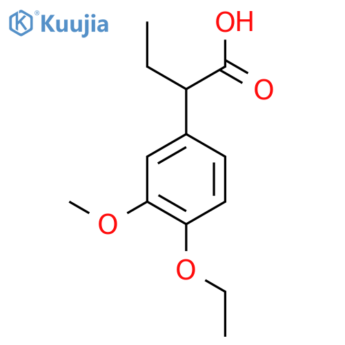 2-(4-ethoxy-3-methoxyphenyl)butanoic acid structure