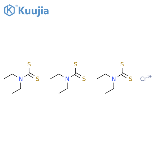 chromium(3+) tris(diethylcarbamodithioate) structure