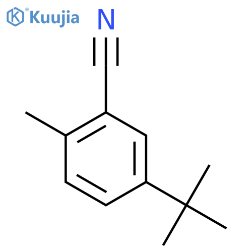 Benzonitrile, 5-(1,1-dimethylethyl)-2-methyl- structure