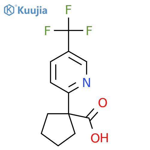 1-5-(trifluoromethyl)pyridin-2-ylcyclopentane-1-carboxylic acid structure