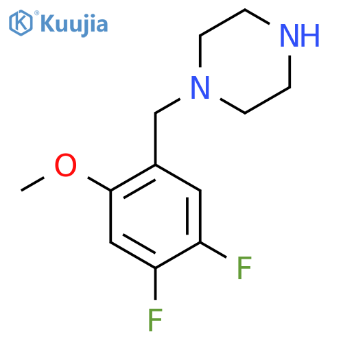 1-(4,5-difluoro-2-methoxyphenyl)methylpiperazine structure