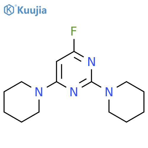 Pyrimidine,4-fluoro-2,6-di-1-piperidinyl- structure