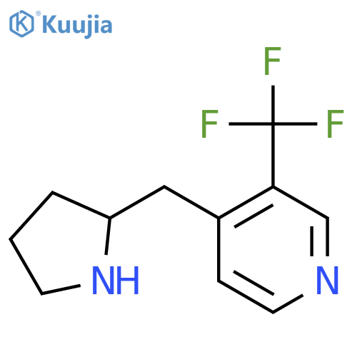 4-(pyrrolidin-2-yl)methyl-3-(trifluoromethyl)pyridine structure
