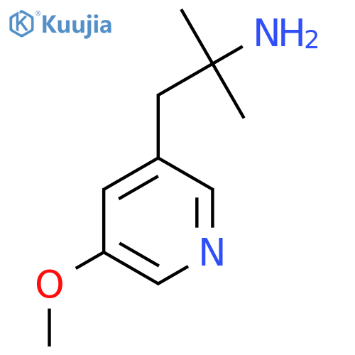 1-(5-methoxypyridin-3-yl)-2-methylpropan-2-amine structure