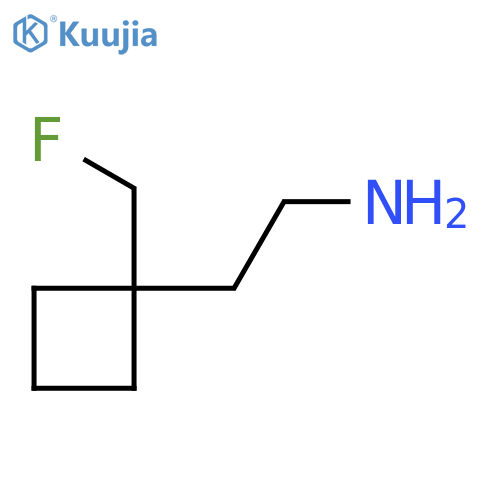 2-1-(fluoromethyl)cyclobutylethan-1-amine structure
