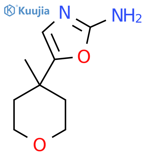 5-(4-methyloxan-4-yl)-1,3-oxazol-2-amine structure