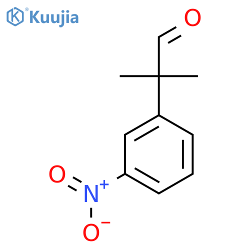2-methyl-2-(3-nitrophenyl)propanal structure