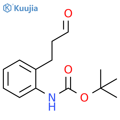 tert-butyl N-2-(3-oxopropyl)phenylcarbamate structure