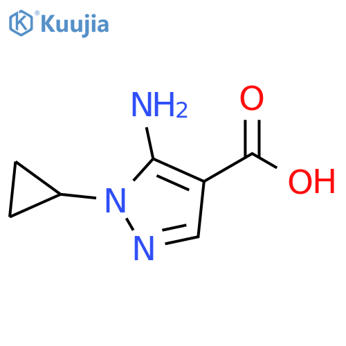 5-amino-1-cyclopropyl-1H-pyrazole-4-carboxylic acid structure