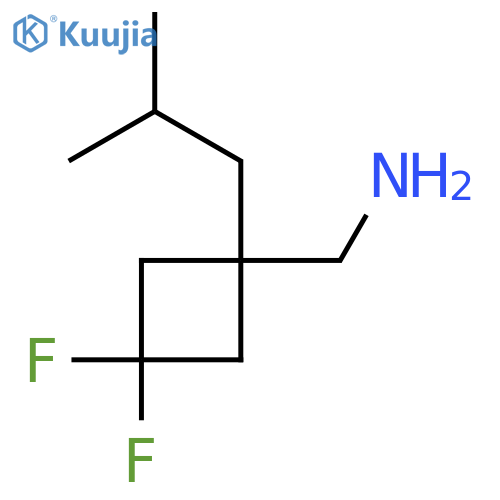 3,3-difluoro-1-(2-methylpropyl)cyclobutylmethanamine structure