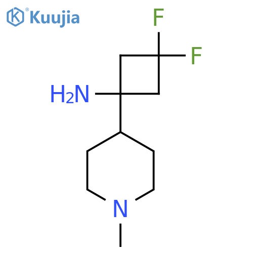 3,3-difluoro-1-(1-methylpiperidin-4-yl)cyclobutan-1-amine structure