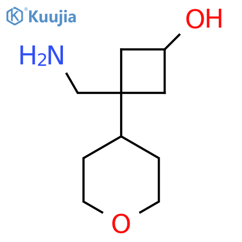 3-(aminomethyl)-3-(oxan-4-yl)cyclobutan-1-ol structure