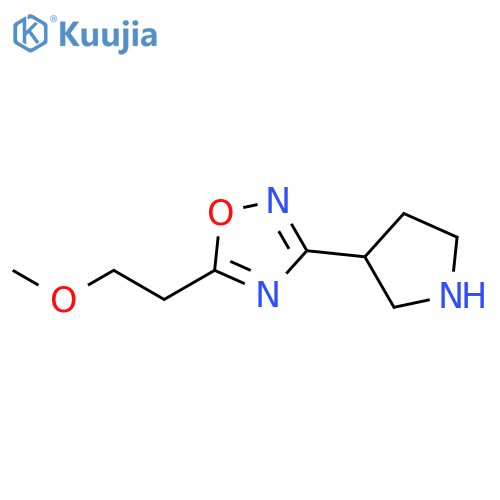 1,2,4-Oxadiazole, 5-(2-methoxyethyl)-3-(3-pyrrolidinyl)- structure