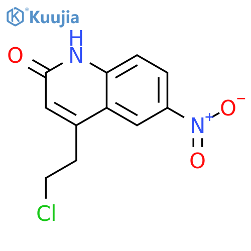 2(1H)-Quinolinone, 4-(2-chloroethyl)-6-nitro- structure