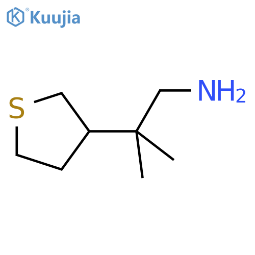 2-methyl-2-(thiolan-3-yl)propan-1-amine structure