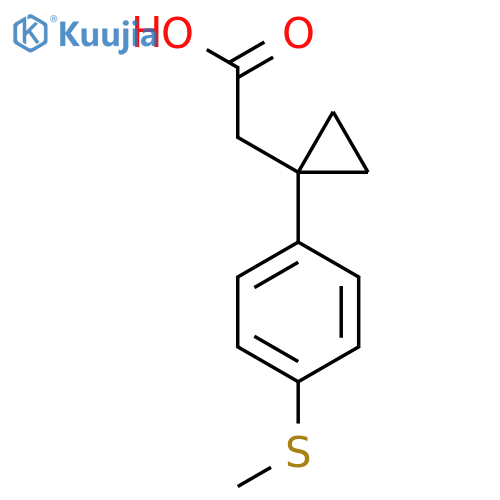 2-{1-4-(methylsulfanyl)phenylcyclopropyl}acetic acid structure
