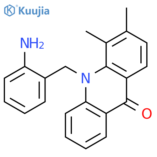 9(10H)-Acridinone, 10-[(2-aminophenyl)methyl]-3,4-dimethyl- structure