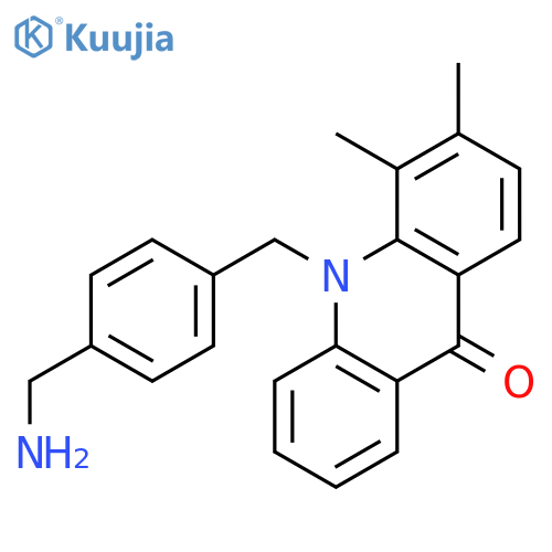 9(10H)-Acridinone, 10-[[4-(aminomethyl)phenyl]methyl]-3,4-dimethyl- structure