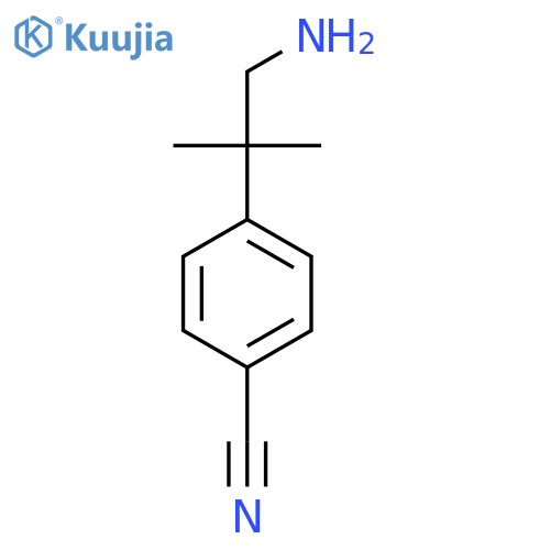 4-(1-amino-2-methylpropan-2-yl)benzonitrile structure