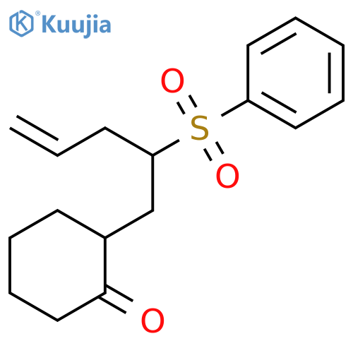 Cyclohexanone, 2-[2-(phenylsulfonyl)-4-pentenyl]- structure