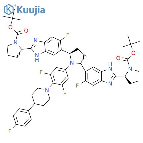 Bis-desN-carboxymethyl(O-Methylthreonine)-bis(N(pyrrolidino)-tertButyloxycarbonyl)-Pibrentasvir structure