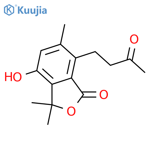 8-Hydroxy-4-oxo-4,5-seco-1(6),7,9-cadinatrien-5,11-olide structure