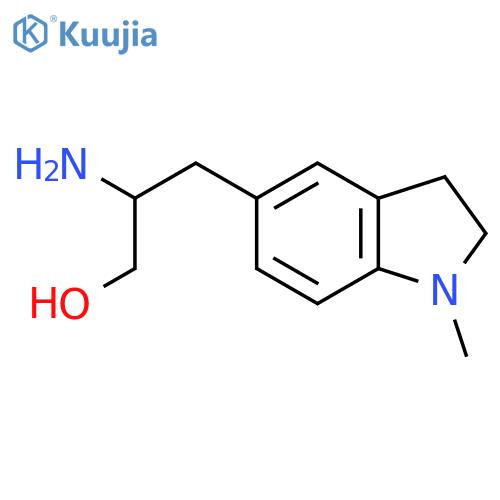 2-amino-3-(1-methyl-2,3-dihydro-1H-indol-5-yl)propan-1-ol structure