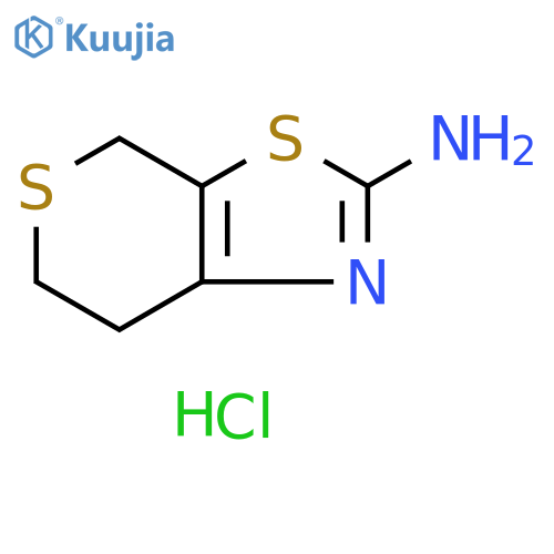 4H,6H,7H-thiopyrano4,3-d1,3thiazol-2-amine hydrochloride structure