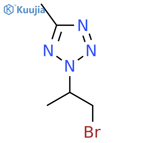 2-(1-bromopropan-2-yl)-5-methyl-2H-tetrazole structure