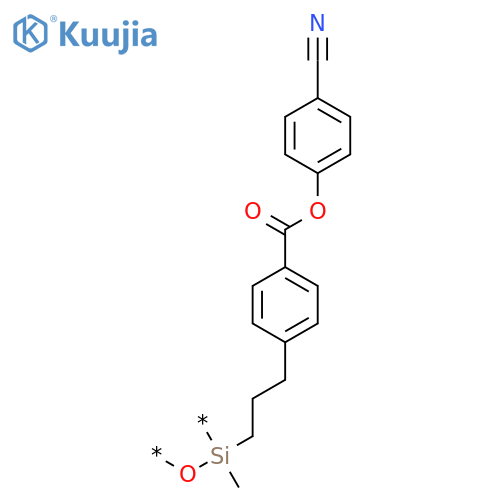 POLY[OXY[[3-[4-[(4-CYANOPHENOXY)CARBONYL]PHENYL]PROPYL]METHYLSILYLENE]] structure