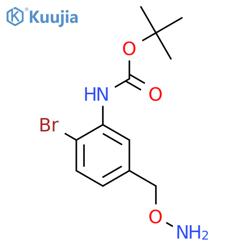 tert-butyl N-{5-(aminooxy)methyl-2-bromophenyl}carbamate structure