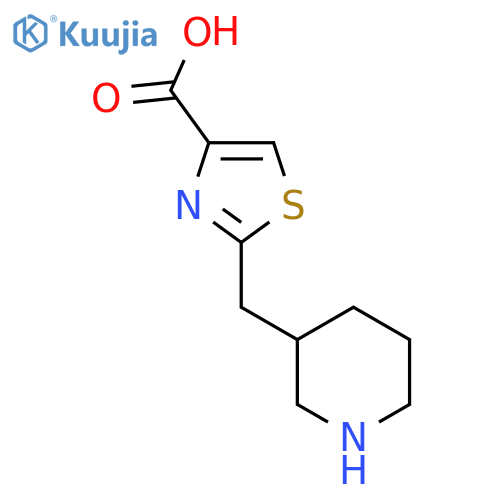 2-[(Piperidin-3-yl)methyl]-1,3-thiazole-4-carboxylic acid structure