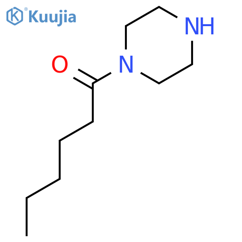 1-Hexanoyl-piperazine structure