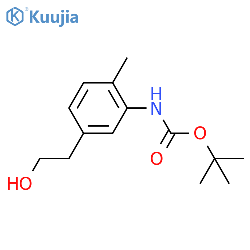 tert-butyl N-5-(2-hydroxyethyl)-2-methylphenylcarbamate structure