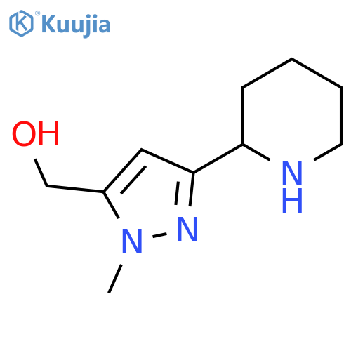 (1-methyl-3-(piperidin-2-yl)-1H-pyrazol-5-yl)methanol structure