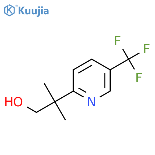 2-methyl-2-5-(trifluoromethyl)pyridin-2-ylpropan-1-ol structure