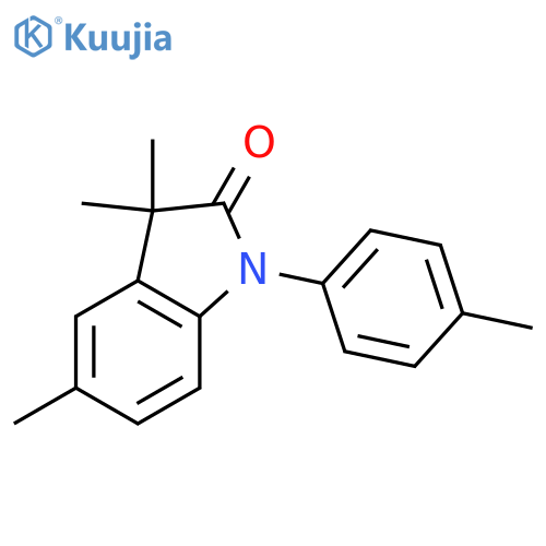 2H-Indol-2-one, 1,3-dihydro-3,3,5-trimethyl-1-(4-methylphenyl)- structure