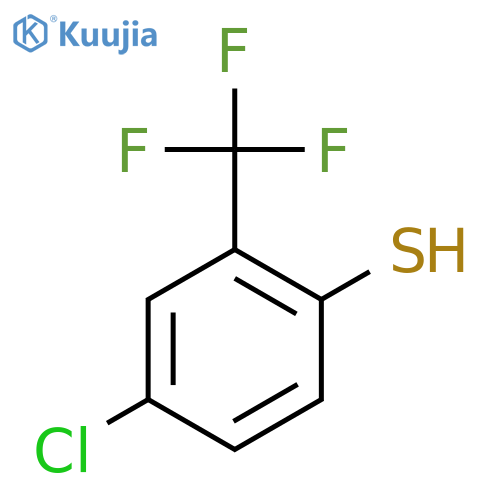 4-chloro-2-(trifluoromethyl)benzene-1-thiol structure